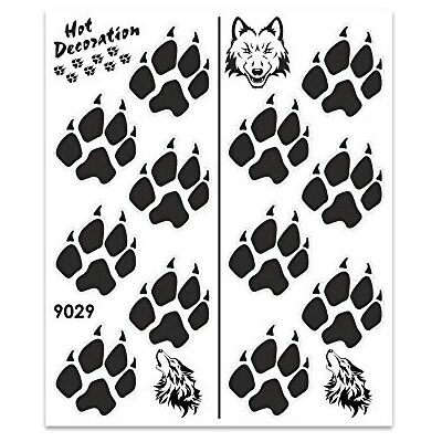 4R Quattroerre.it 9029 Autocollants Orme Zampe Lupo 20 x 24 cm 4R Quattroerre.it 9029 Autocollants Orme Zampe Lupo 20 x 24 cm