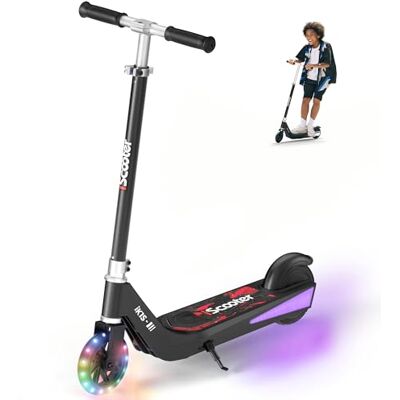 iScooter Trottinette électrique pour enfants de 6 à 10 ans, 2 modes de vitesse (10/15 km/h), trottinette électrique pour enfants avec 3 lumières réglables haute et colorée 7 couleurs, temps de iScooter Trottinette électrique pour enfants de 6 à 10 ans, 2 modes de vitesse (10/15 km/h), trottinette électrique pour enfants avec 3 lumières réglables haute et colorée 7 couleurs, temps de