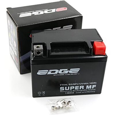Edge Scooter Batterie 12V 5Ah Aucun Entretient Nécessaire comme Renforcé Batterie Passend Egalement pour 12V 4Ah (YB4L-B) Compatible avec Beaucoup Scooter Edge Scooter Batterie 12V 5Ah Aucun Entretient Nécessaire comme Renforcé Batterie Passend Egalement pour 12V 4Ah (YB4L-B) Compatible avec Beaucoup Scooter