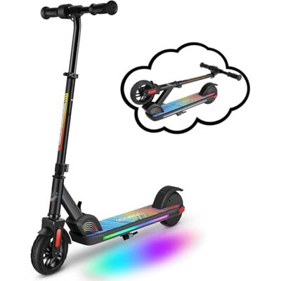 Caroma Trottinette électrique pliable pour enfants de 8 à 14 ans, avec moteur de 150 W, vitesse et hauteur réglables, écran LED, cadeau pour enfants et adolescents (noir) Caroma Trottinette électrique pliable pour enfants de 8 à 14 ans, avec moteur de 150 W, vitesse et hauteur réglables, écran LED, cadeau pour enfants et adolescents (noir)