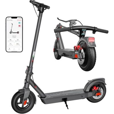 SISIGAD Trottinette Électrique Adulte 10 Pouces Trottinette Électrique avec App, Portée Maxi 42km Batterie 36V 10.4AH Scooter Électrique Pliable, Moteur 350W Vitesse Maxi 25km/h, avec Double Frein SISIGAD Trottinette Électrique Adulte 10 Pouces Trottinette Électrique avec App, Portée Maxi 42km Batterie 36V 10.4AH Scooter Électrique Pliable, Moteur 350W Vitesse Maxi 25km/h, avec Double Frein