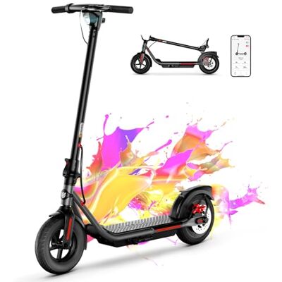 SISIGAD électrique Scooter Pliable pour Adultes, Puissance de crête 500W, 32 km/7.8Ah Or 48km/10.4AH Range, 10inch E Scooter LED Display with App and Dual Brake System SISIGAD électrique Scooter Pliable pour Adultes, Puissance de crête 500W, 32 km/7.8Ah Or 48km/10.4AH Range, 10inch E Scooter LED Display with App and Dual Brake System