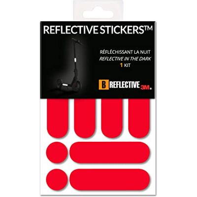 B REFLECTIVE Kit Stickers Bandes Réfléchissants Trottinette & EDPM Autocollants 3M Technology™ Haute Visibilité Discret & Design Adhérence maximale Rouge B REFLECTIVE Kit Stickers Bandes Réfléchissants Trottinette & EDPM Autocollants 3M Technology™ Haute Visibilité Discret & Design Adhérence maximale Rouge