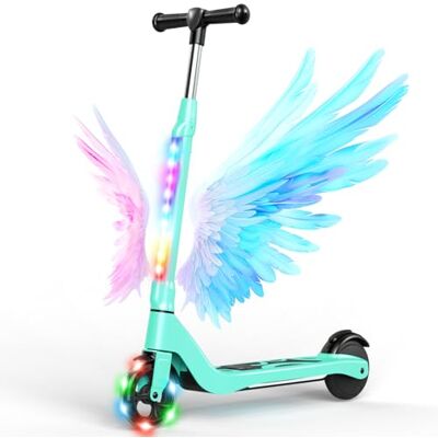 SISIGAD Trottinette électrique pour enfant de 6 à 10 ans, avec lumières LED et 3 hauteurs réglables, charge maximale 70 kg, vitesse maximale 10 km/h, autonomie maximale 4 km SISIGAD Trottinette électrique pour enfant de 6 à 10 ans, avec lumières LED et 3 hauteurs réglables, charge maximale 70 kg, vitesse maximale 10 km/h, autonomie maximale 4 km