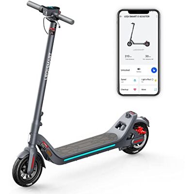 LEQISMART Trottinette électrique, portée de 40 km, moteur de 350 W, pneus de 9 pouces, application 10,4 Ah, bon cadeau pour adultes et adolescents LEQISMART Trottinette électrique, portée de 40 km, moteur de 350 W, pneus de 9 pouces, application 10,4 Ah, bon cadeau pour adultes et adolescents
