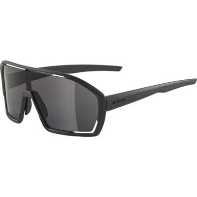 ALPINA BONFIRE Lunettes de sport et de vélo sans buée et polyvalentes avec protection UV 100% pour adultes, tous noirs mats, taille unique ALPINA BONFIRE Lunettes de sport et de vélo sans buée et polyvalentes avec protection UV 100% pour adultes, tous noirs mats, taille unique
