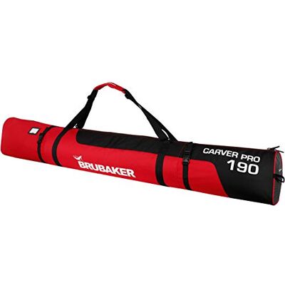 BRUBAKER ‘Carver Pro’ Housse à Skis rembourrée pour 1 Paire de Skis et Bâtons 170 cm ou 190 cm BRUBAKER ‘Carver Pro’ Housse à Skis rembourrée pour 1 Paire de Skis et Bâtons 170 cm ou 190 cm