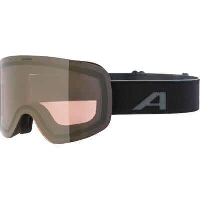 ALPINA PENKEN Q-LITE Masque de ski OTG miroir avec contraste amélioré et polarisé Protection UV adulte Noir mat ALPINA PENKEN Q-LITE Masque de ski OTG miroir avec contraste amélioré et polarisé Protection UV adulte Noir mat