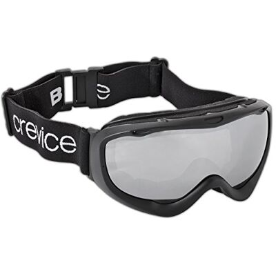 Lunettes de ski Black Crevice pour adultes avec lentille double miroir - ski goggles Lunettes de ski Black Crevice pour adultes avec lentille double miroir - ski goggles
