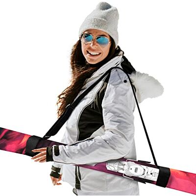 Ferocity Bandoulière Réglable pour Bandoulière de Ski-Snowboard épaule de Transport Accessoire de Ski pour Hommes Femmes Enfants!Deux Attaches Velcro gratuites Ferocity Bandoulière Réglable pour Bandoulière de Ski-Snowboard épaule de Transport Accessoire de Ski pour Hommes Femmes Enfants!Deux Attaches Velcro gratuites