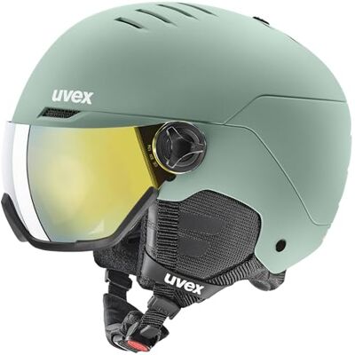 Uvex Wanted Visor Casque de ski robuste pour homme et femme Avec visière Ventilation optimisée Vert oxyde mat 58-61 cm Uvex Wanted Visor Casque de ski robuste pour homme et femme Avec visière Ventilation optimisée Vert oxyde mat 58-61 cm