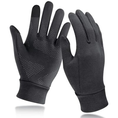 Unigear Gants Chauffants Hiver Tactiles Homme Femme pour Vélo Ski Moto Doublure chaude,gant thermique coupe-vent,sous-gants respirant et antidérapant pour cyclisme,course à pied et snowboard Unigear Gants Chauffants Hiver Tactiles Homme Femme pour Vélo Ski Moto Doublure chaude,gant thermique coupe-vent,sous-gants respirant et antidérapant pour cyclisme,course à pied et snowboard