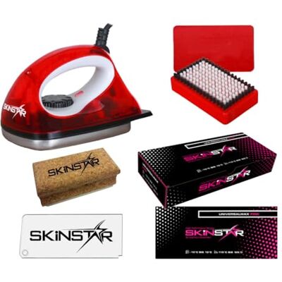 SkinStar Starter de Ski de Cire de Cire, Fer de Cire Brosse 5 pièces SkinStar Starter de Ski de Cire de Cire, Fer de Cire Brosse 5 pièces