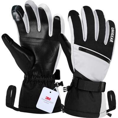 Unigear Gants de ski pour homme et femme, Imperméables et antidérapants, Pour le ski, le snowboard, le patinage sur glace, la randonnée Unigear Gants de ski pour homme et femme, Imperméables et antidérapants, Pour le ski, le snowboard, le patinage sur glace, la randonnée