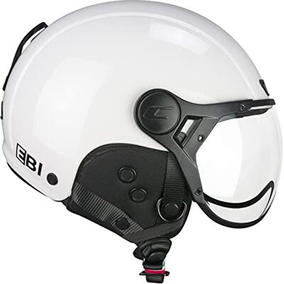 CGM EBI Casque de ski unisexe pour adulte, blanc, S (55-56cm) CGM EBI Casque de ski unisexe pour adulte, blanc, S (55-56cm)