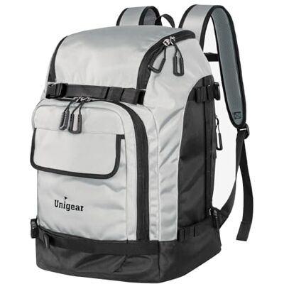 Unigear Sac à dos pour chaussures de ski, snowboard avec sac pour casque, sports d'hiver, ski, patinage 50 l/70 l Unigear Sac à dos pour chaussures de ski, snowboard avec sac pour casque, sports d'hiver, ski, patinage 50 l/70 l