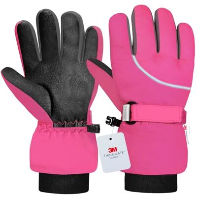 Origem Gant Ski Enfant Imperméable-3M Thinsulate Gant Neige Enfant avec Écran Tactile à 5 Doigts, Gant Chauffantant Antidérapant pour Garçon et Fille de 4 à 14 Ans Snowboard Ski Randonnée Origem Gant Ski Enfant Imperméable-3M Thinsulate Gant Neige Enfant avec Écran Tactile à 5 Doigts, Gant Chauffantant Antidérapant pour Garçon et Fille de 4 à 14 Ans Snowboard Ski Randonnée
