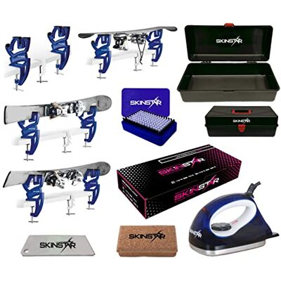 SkinStar Cura Degli Sci Alpini Professional Tensionatore Ski Fer Cera Cera Incl. Coffret de cire 7 pièces SkinStar Cura Degli Sci Alpini Professional Tensionatore Ski Fer Cera Cera Incl. Coffret de cire 7 pièces