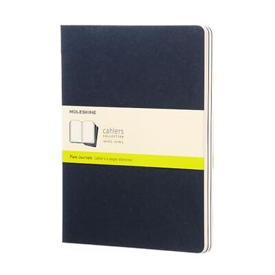 Moleskine cahier blanc tres grand format souple carton bleu marine x3 Moleskine cahier blanc tres grand format souple carton bleu marine x3