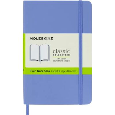Moleskine Carnet blanc poche bleu hortensia souple Moleskine Carnet blanc poche bleu hortensia souple