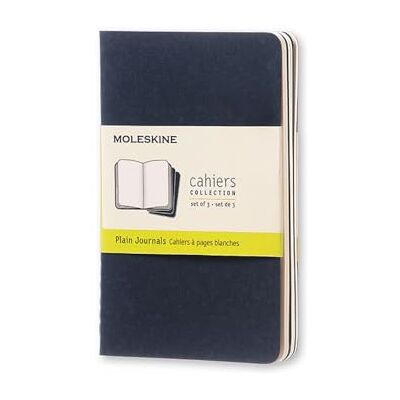 Moleskine cahier blanc poche couv. souple carton bleu marine x3: Cahier 3x PO bla Indigo Blau Moleskine cahier blanc poche couv. souple carton bleu marine x3: Cahier 3x PO bla Indigo Blau