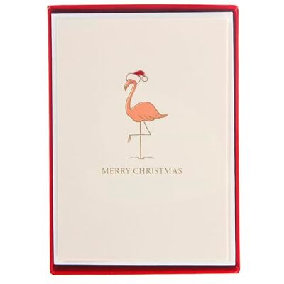 Graphique Flamingo Cartes de vœux de vacances – 15 cartes de vacances durables avec motif flamant rose, ornées de feuille d'or, enveloppes et boîte assorties, 12,1 x 16,8 cm Graphique Flamingo Cartes de vœux de vacances – 15 cartes de vacances durables avec motif flamant rose, ornées de feuille d'or, enveloppes et boîte assorties, 12,1 x 16,8 cm