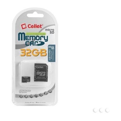 cellet La carte Micro SDHC Videocon V1406 de 32 Go est formatée sur mesure pour un enregistrement numérique haute vitesse sans perte ! Comprend un adaptateur SD standard. cellet La carte Micro SDHC Videocon V1406 de 32 Go est formatée sur mesure pour un enregistrement numérique haute vitesse sans perte ! Comprend un adaptateur SD standard.