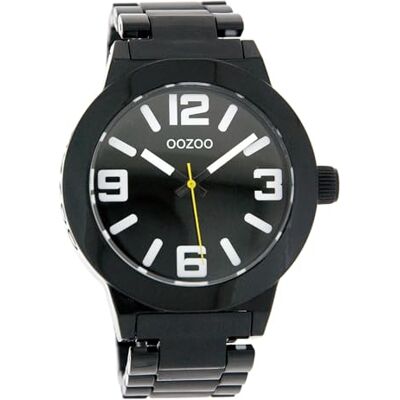 Oozoo Timepieces C3684 Montre XXL pour femme avec bracelet en plastique, noir/noir, Bracelet Oozoo Timepieces C3684 Montre XXL pour femme avec bracelet en plastique, noir/noir, Bracelet