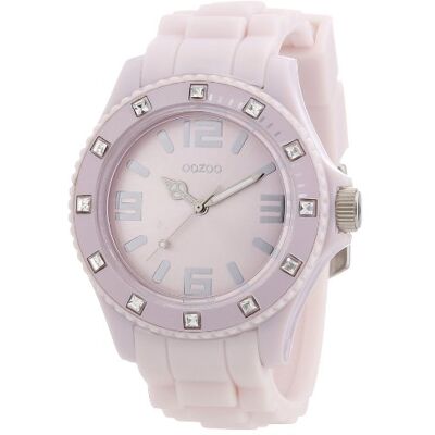 Oozoo C4358 Old Pink/Strass Montre Femme Quartz Analogique Bracelet Silicone Rose Oozoo C4358 Old Pink/Strass Montre Femme Quartz Analogique Bracelet Silicone Rose