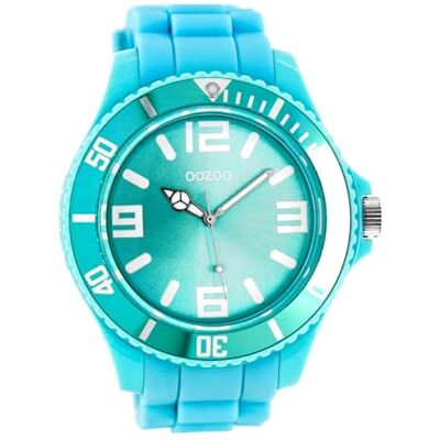 Oozoo Timepieces C4065 Montre XXL pour femme avec bracelet en cuir, Bleu et bleu., Bracelet Oozoo Timepieces C4065 Montre XXL pour femme avec bracelet en cuir, Bleu et bleu., Bracelet