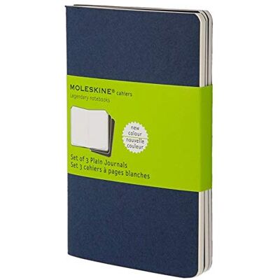 Moleskine Cahier Large Plain Journal Navy Cover L. 3er Pack Moleskine Cahier Large Plain Journal Navy Cover L. 3er Pack