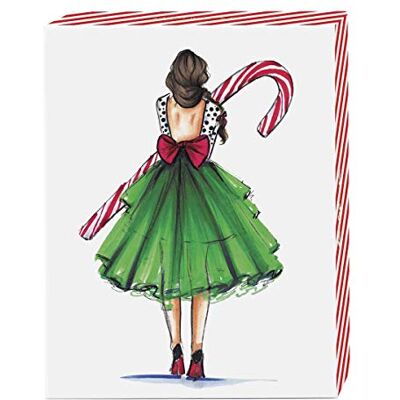 Graphique 15 cartes de Noël assorties en forme de sucre d'orge Graphique 15 cartes de Noël assorties en forme de sucre d'orge
