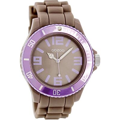 Oozoo C5864 Montre-bracelet en silicone pour femme Oozoo C5864 Montre-bracelet en silicone pour femme