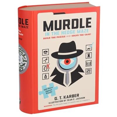 Chronicle Books Murdle in the Hedge Maze 500-Piece Jigsaw Puzzle Chronicle Books Murdle in the Hedge Maze 500-Piece Jigsaw Puzzle