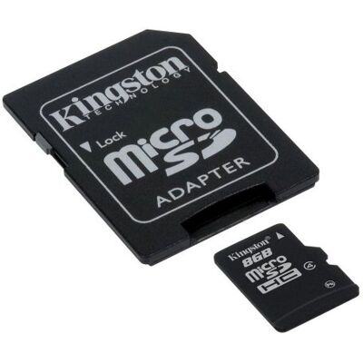 Kingston Carte microSDHC professionnelle 8 Go pour tablette Lenovo ThinkPad avec formatage personnalisé et SD Acapter standard Classe 4 Kingston Carte microSDHC professionnelle 8 Go pour tablette Lenovo ThinkPad avec formatage personnalisé et SD Acapter standard Classe 4