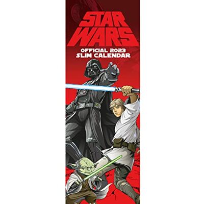 Pyramid Calendrier 2023 Star Wars (enfants) – Calendrier mural fin 15 cm x 42 cm – Produit officiel Pyramid Calendrier 2023 Star Wars (enfants) – Calendrier mural fin 15 cm x 42 cm – Produit officiel