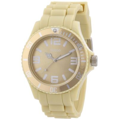 Oozoo C4662 Beige Montre Femme Quartz Analogique Bracelet Silicone Beige Oozoo C4662 Beige Montre Femme Quartz Analogique Bracelet Silicone Beige