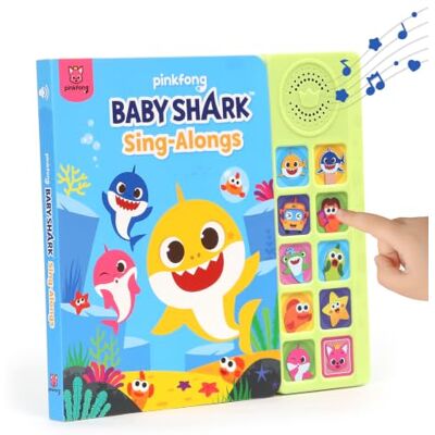 Pinkfong Livre sonore à 10 Boutons Baby Shark Chantant Jouets pour bébé Requin, Livres d'apprentissage et éducation Livres interactifs pour bébés de 1 à 3 Ans Cadeaux pour garçons et Filles Pinkfong Livre sonore à 10 Boutons Baby Shark Chantant Jouets pour bébé Requin, Livres d'apprentissage et éducation Livres interactifs pour bébés de 1 à 3 Ans Cadeaux pour garçons et Filles
