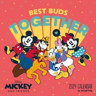 Pyramid Disney Mickey Mouse & Friends Calendrier 2024 – Agenda mensuel 30 cm x 30 cm, calendrier pour enfants – Produit officiel Pyramid Disney Mickey Mouse & Friends Calendrier 2024 – Agenda mensuel 30 cm x 30 cm, calendrier pour enfants – Produit officiel