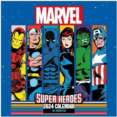 Pyramid Marvel Comics Calendrier 2024 – Agenda mensuel 30 cm x 30 cm, cadeaux Marvel pour homme et femme, cadeaux Marvel pour garçons et filles, calendrier pour enfants – Produit officiel Pyramid Marvel Comics Calendrier 2024 – Agenda mensuel 30 cm x 30 cm, cadeaux Marvel pour homme et femme, cadeaux Marvel pour garçons et filles, calendrier pour enfants – Produit officiel