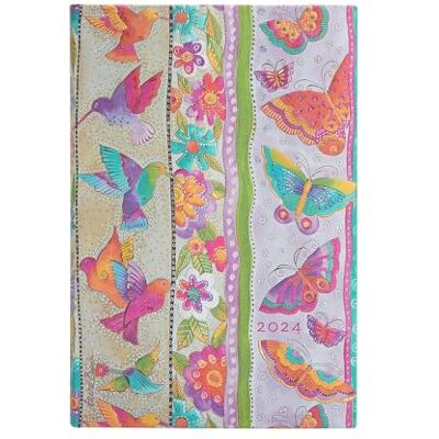 Paperblanks Calendrier 12 mois 2024, colibri et papillons, horizontal, mini (100 × 140 mm) Paperblanks Calendrier 12 mois 2024, colibri et papillons, horizontal, mini (100 × 140 mm)
