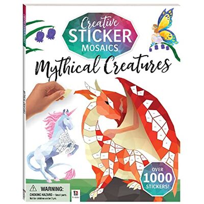 Hinkler Autocollants créatifs Mosaïques Créatures mythiques Peinture par autocollant Livre d'autocollants mosaïque pour adultes Hinkler Autocollants créatifs Mosaïques Créatures mythiques Peinture par autocollant Livre d'autocollants mosaïque pour adultes