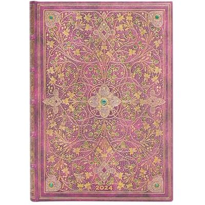 Paperblanks Agenda 2024-12 mois Avec aperçu de la journée Midi 130 x 180 mm Pour anniversaire de trône Paperblanks Agenda 2024-12 mois Avec aperçu de la journée Midi 130 x 180 mm Pour anniversaire de trône