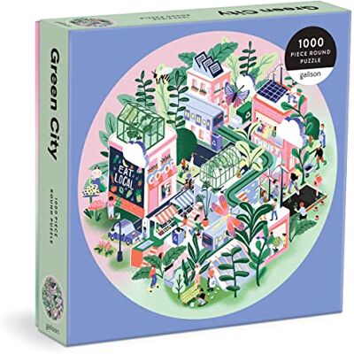 Galison Green City 1000 Piece Round Puzzle Galison Green City 1000 Piece Round Puzzle