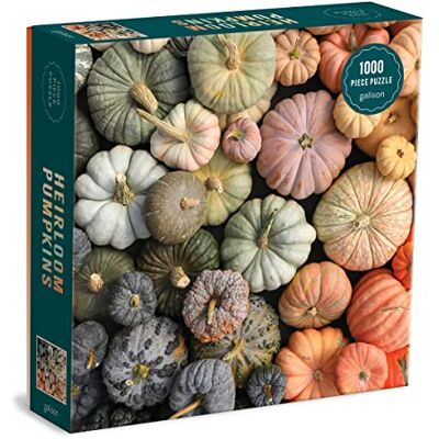 Galison Heirloom Pumpkins 1000 Piece Puzzle in Square Box Galison Heirloom Pumpkins 1000 Piece Puzzle in Square Box