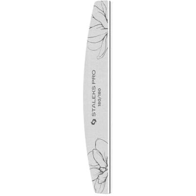 Staleks Expert ST-NFE-40-180/180-25 Lot de 25 limes à ongles demi-lune double face Grain 180/180 g Couche fine de mousse Staleks Expert ST-NFE-40-180/180-25 Lot de 25 limes à ongles demi-lune double face Grain 180/180 g Couche fine de mousse