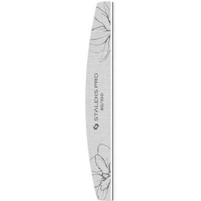 Staleks Expert ST-NFE-40-80/100-25 Lime à ongles demi-lune double face grain 80/100 fine couche de mousse Staleks Expert ST-NFE-40-80/100-25 Lime à ongles demi-lune double face grain 80/100 fine couche de mousse