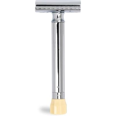 MERKUR Rasoir 510C Progress Classique chromé Rasoir 2 pièces Idéal pour rasage humide Zinc moulé Poignée laiton Fabriqué en Allemagne MERKUR Rasoir 510C Progress Classique chromé Rasoir 2 pièces Idéal pour rasage humide Zinc moulé Poignée laiton Fabriqué en Allemagne