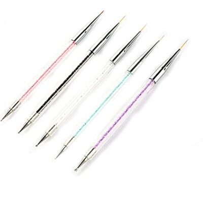 Sonew 5 PCS Ongles dotting outils ensemble cristal manucure peinture stylo nail art kit 5 couleurs Sonew 5 PCS Ongles dotting outils ensemble cristal manucure peinture stylo nail art kit 5 couleurs