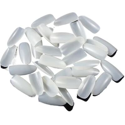 AHIOJEGX Lot de 500 faux ongles en acrylique, formes rondes, faux ongles, couverture complète, manucure française, outils de nail art (naturel, 500 pièces) AHIOJEGX Lot de 500 faux ongles en acrylique, formes rondes, faux ongles, couverture complète, manucure française, outils de nail art (naturel, 500 pièces)